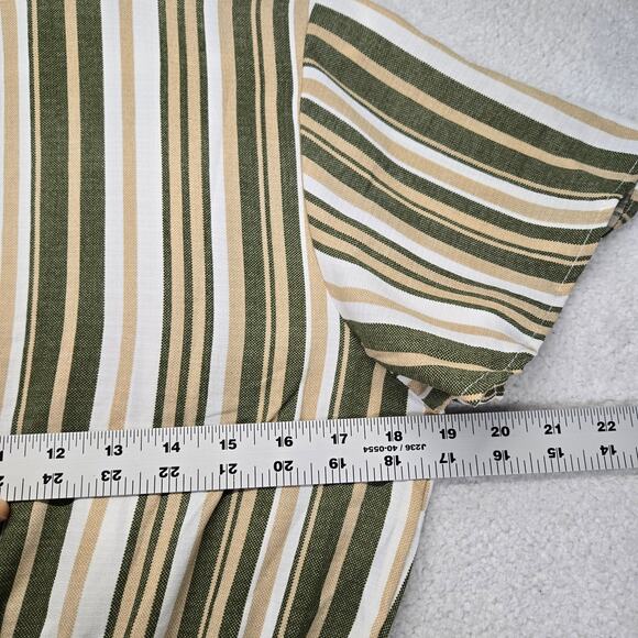 Naif Wrap Mini Dress Womens Medium V Neck Tie Waist Flounce Hem Stripped New - Picture 8 of 10